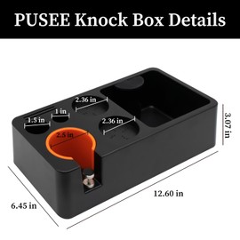 FLECPSNRG Espresso Knock Box-Espresso Organizer box, Tamping Station Fit 51,54,58mm Espresso Tamper, Distributor, Portafilter & Puck Screen Accessories, Knock Box Espresso for Barista Accessories