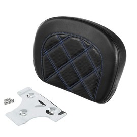 TCT-MOTORPARTS Passenger Sissy Bar Backrest Pad Fit for Harley Touring Road King CVO Electra Street Road Glide Solftail Heritage Classic 1994-2023 Blue Stitching