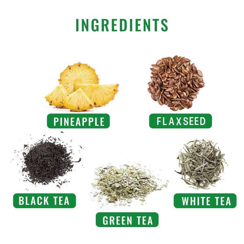 Sanriscia Pineapple Flaxseed Tea 30 Tea Bags，3g Each Healthy Ingredients，this