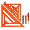 RONGPRO 2pcs Rafter Square, 12-inch & 7-inch Carpenter Sqaure Set