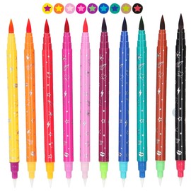 Depesche 10732 TOPModel Mobile-Magic Double Fibre Tip Pen Contains 10 Each Two Tips, Pen Set for Writing, Colouring and Decorating, Multicoloured