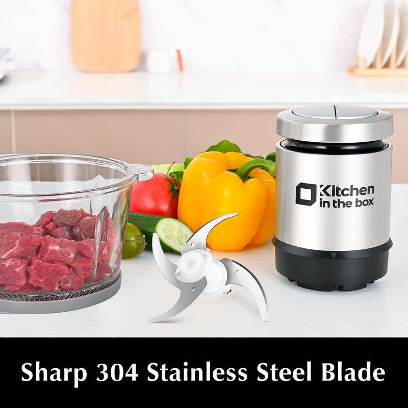 Kitchen in the box Mini Food Processors,Small Meat Grinder &