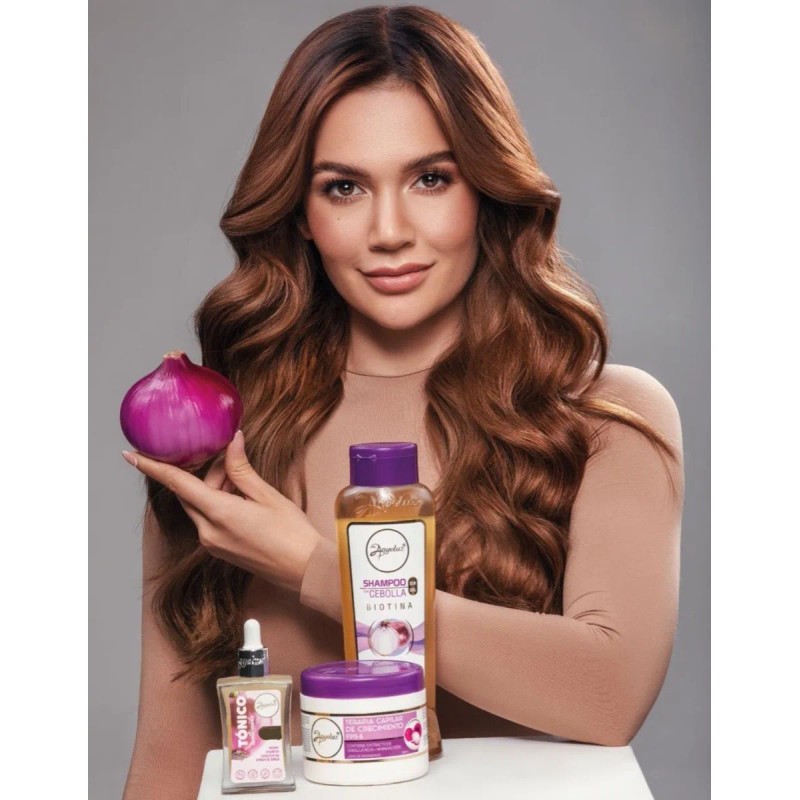 Kit De Cebolla Anyeluz Shampoo + Acondicionador + Mascarilla