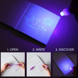 Bonnyco Children's 16-Piece UV Pens and Notebook Set, Birthday Gifts for Boys & Girls, Children's Birthday Gifts, Advent Calendar Fillers, Small Gifts for Children, Mini Gifts