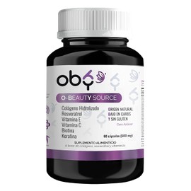 Vitaminas Cabello Mujer, capsulas con Biotina, Colgeno, Keratina, Vitamina E, Resveratrol, Vitamina C. OBY Beauty (Cabello, Piel y Uas)               