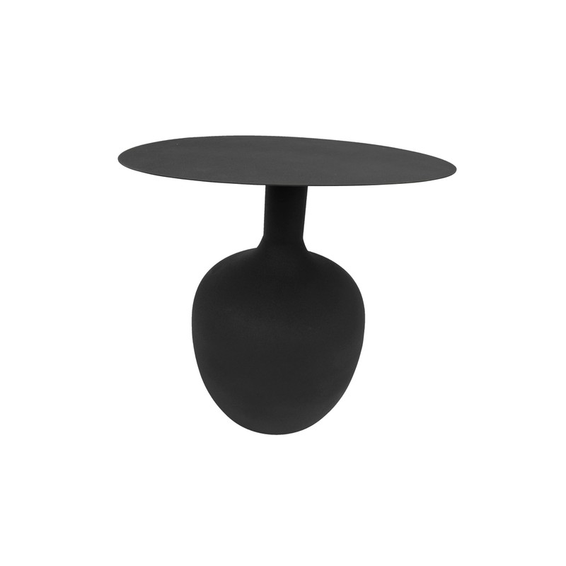 Creative Co-Op Metal Textured, Black, KD Table