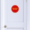 Signs ByLITA Circle Emergency Exit Only Sign (Dark Brown) -