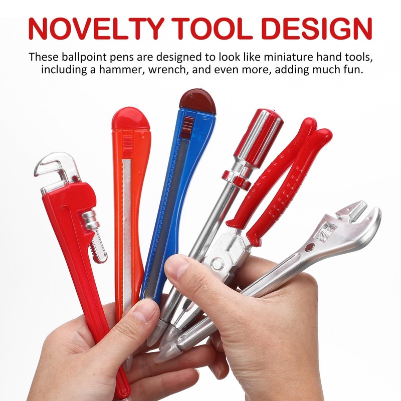NUOBESTY Novelty Tool Pens Set: 12pcs Repair Tools Shaped Writing