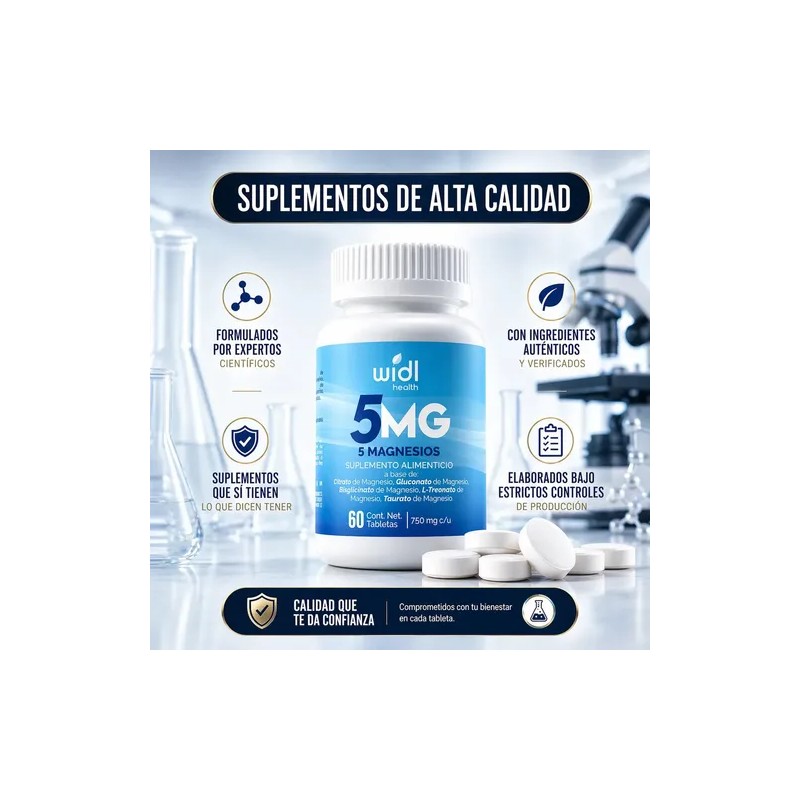 Magnesio Complex Widl Health Tipos Bisglicinato Citrato Gluconato Treonato Taurato