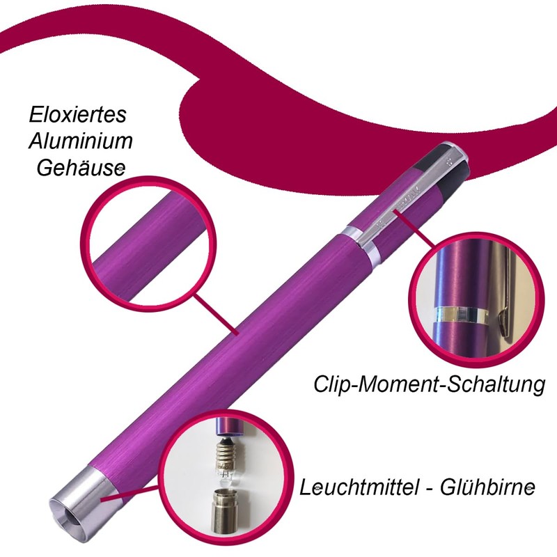 Diagnostic Light / Mini Torch Aluminium with Clip Switch Various