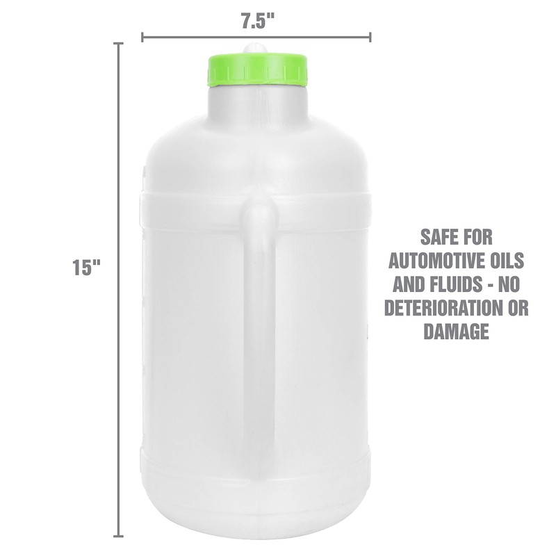 OEMTOOLS 87018 10-Liter Oil Jug With Spout, Automotive Fluid Container,