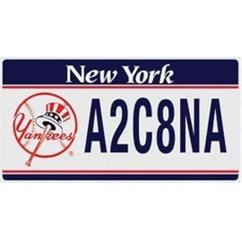OPO 10 - USA CAR LICENSE PLATE - Metal Replica: NEW YORK (N39)