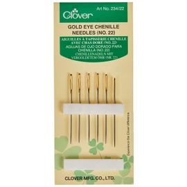 Clover Gold Eye Chenille Needles - Size 22 6/Pkg