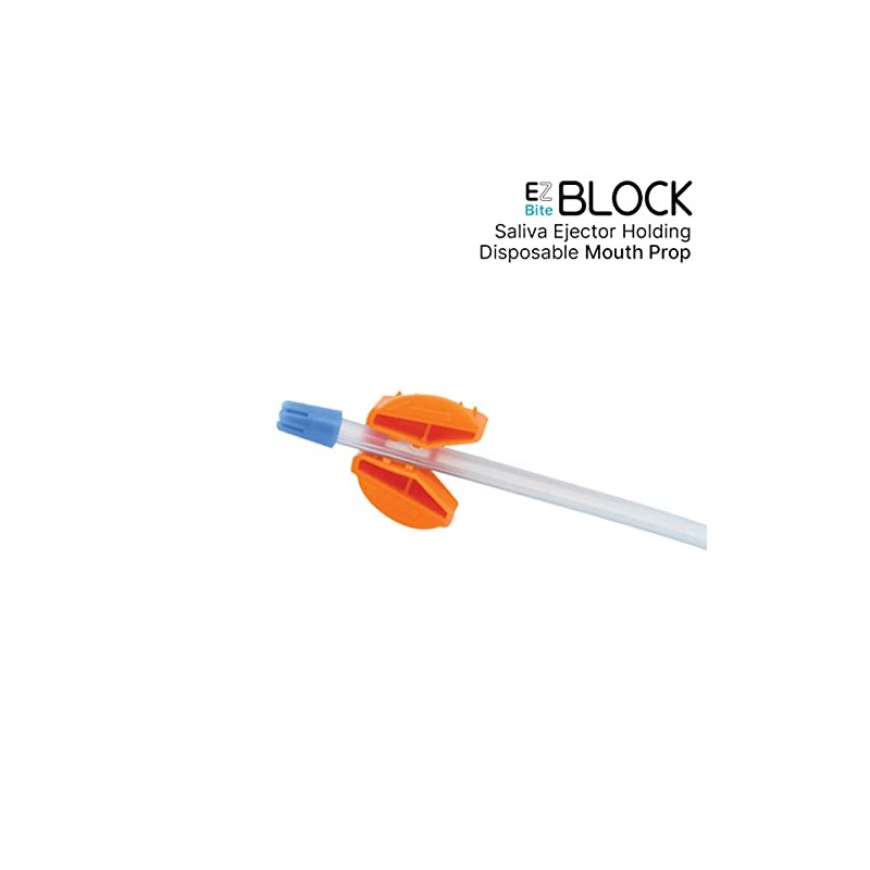 EZ Bite Block™ 2-in-1 Disposable Bite Block with Saliva Ejector