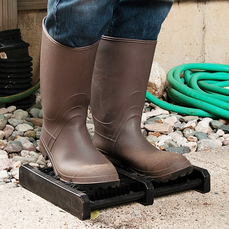Jobsite Boot Scraper - Outdoor Shoe Scrubber Cleaner Brush