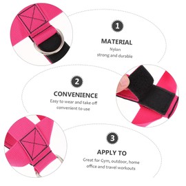 BESPORTBLE 1pair Ankle Fitness Cuffs Elastic Bands for Resistance Training Leg Stretching and Hip Abduction for Gym Home Office and Travel Workouts