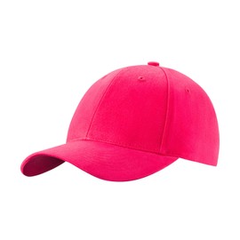 4sold Baseball Cap Unisex Cotton Baseball Caps Pure Colour Baseboard Baseball Cap, fuchsia