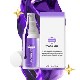 Lila Zahnpasta Weisse Zähne,Purple Teeth Whitening Toothpaste,Lila Whitening Zahn für Zahnfleckenentfernung und Farbkorrektur