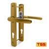 TSS Gold UPVC Door Handle Pair Set, 92mm PZ (Centres),