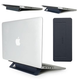 Slice of Goodness Invisible Slim Laptop Stand - with Reusable Adhesive Sticker - Laptop Stands with Adjustable Angles - Laptop Stand Adjustable Height - Navy