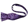 YOHOWA Mens Bow Tie Set with Lapel Pin Brooch Purple