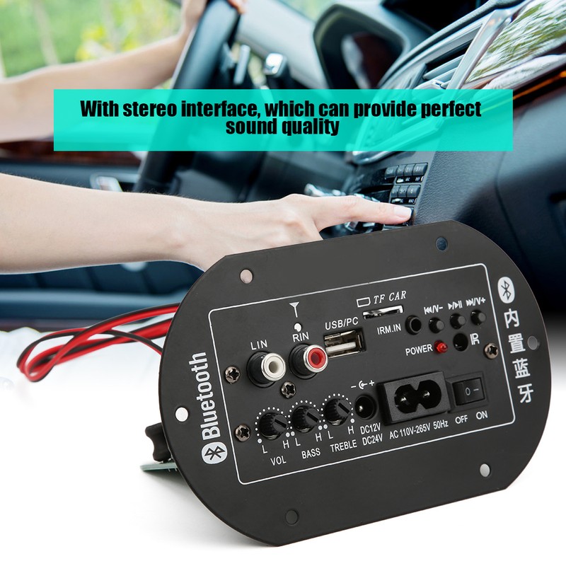 Car Audio Amplifier Board Bass for Bluetooth /12V/24V Universal 30-120W