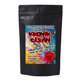Kronik Clean #1 Powder Cleaner for Glass, Metal, Silicone & Borosilicate – Concentrated Formula for Pipes and Accessories, 8 oz 40+ Uses – Powerful Eco-Friendly Cleaning Solution (Cherry Bomb)