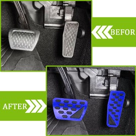 SAUWU 2-Pcs Non-Slip Foot Pedals Pads Auto Aluminum Pedal Covers for Jeep Wrangler JL/JLU 2018 2019 2020 2021 2022 2023 2024 2025,for 2020 2021 2022 2023 2024 2025 Gladiator JT,Blue