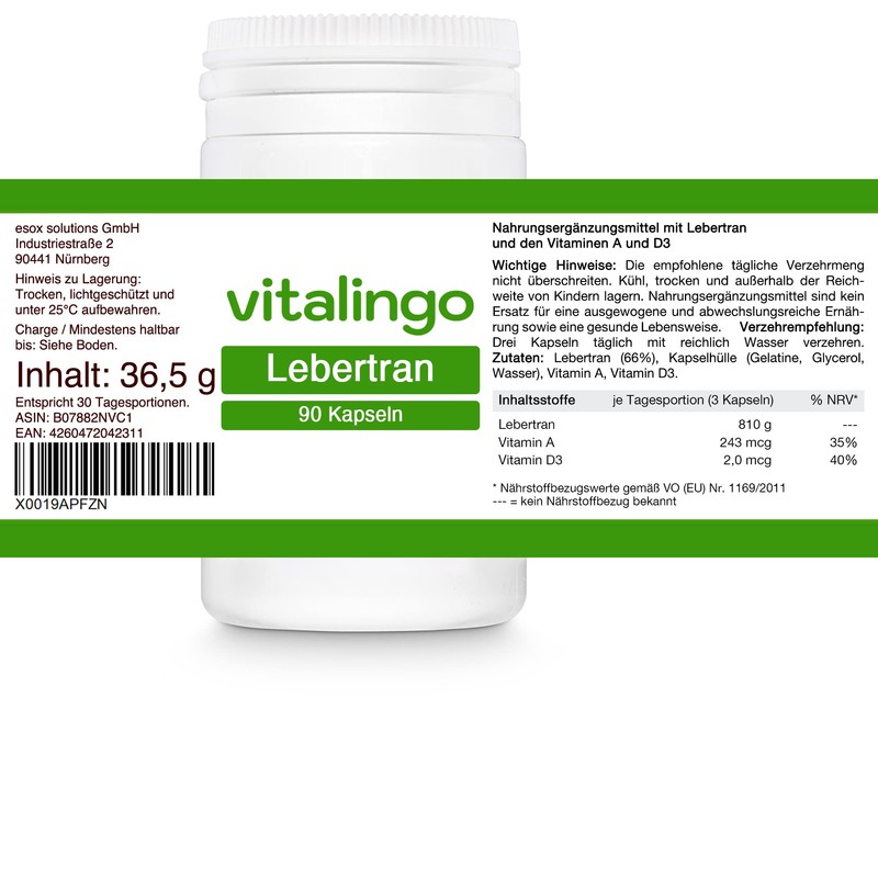 Cod Liver Oil Capsules - Gluten Free and High Dose