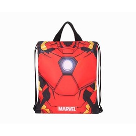 Generic Super Hero Drawstring Backpack Gym Sackpack Travel Bag Multi Purpose Bag Spider Red Color Waterproof (B)