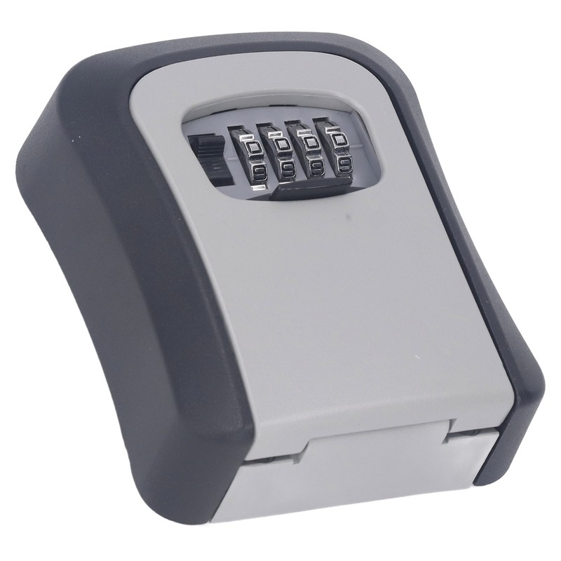 Key Lock Box Curved Aluminum Alloy Large Size Grey Wall