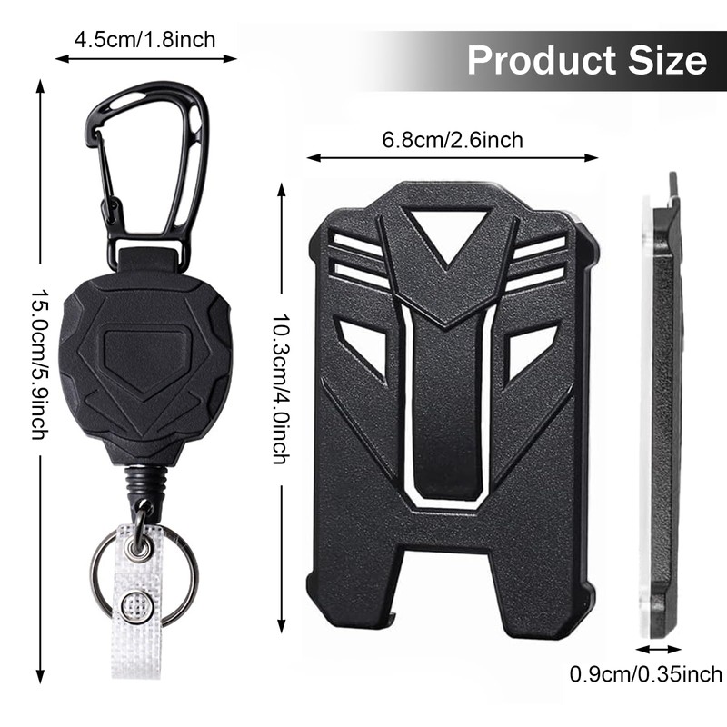 Retractable Key Chains, ID Holders, Work Card Holder, Suitable for