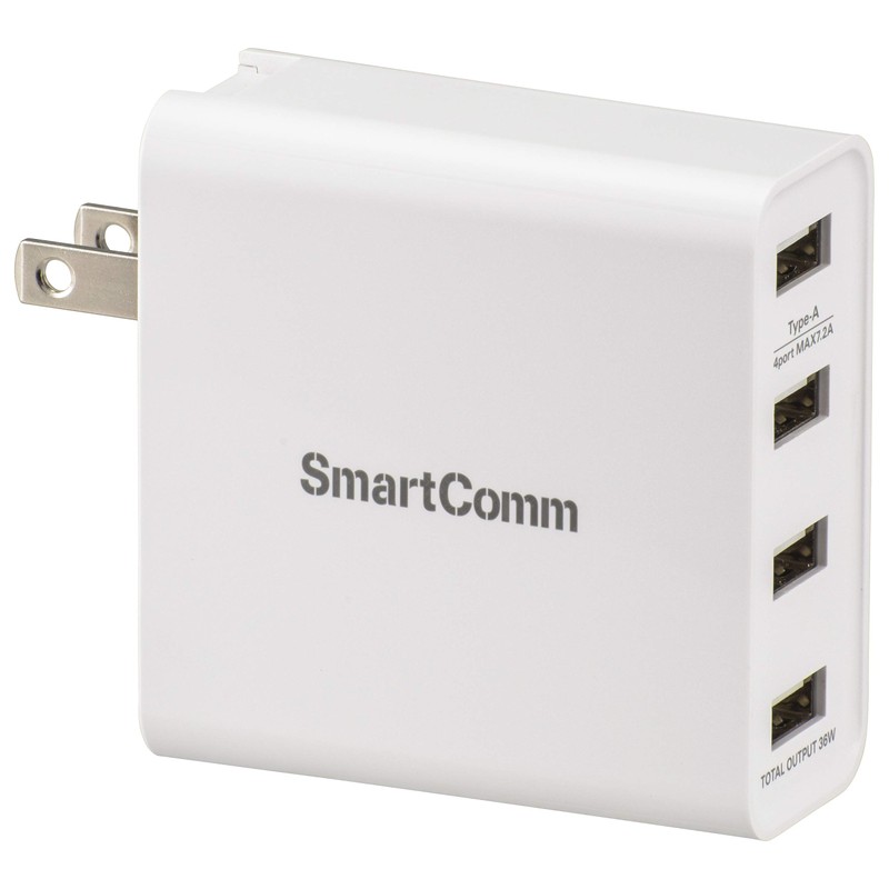 OHM MAV-AU436N SmartComm USB Charger 4 Port