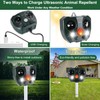 Solar Ultrasonic Animal Repellent, 5000Sq.ft Outdoor Waterproof Infrared Sensor Animal