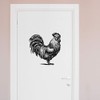 Extra Large 460mm 'Proud Rooster' Permanent Sticker Decal for Cars/Windows/Bins/Walls