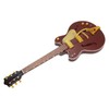Red and Gold Miniature Electric Guitar Replica with Stand and