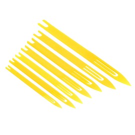 PATIKIL Fishing Net Repair Kit, 7 Pcs Plastic Fishing Net Sewing Needles 1#，2#,3#,4#,5#,6#,7# for Fishing Net Repairing, Yellow
