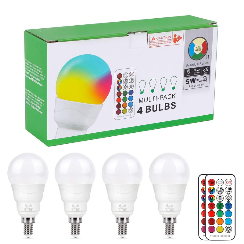E12 LED Light Bulbs 5W, 40W Equivalent, Small Base Candelabra