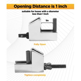 VARGTR 2 Piece Brake Line Clamp,Fuel Line Clamp Set,Car Accessories Hose Pliers,Hose Pinch Clamp Pliers,Metal Brake Line Clamp,Fit for Flexible Hoses Fuel Hoses Gas Lines Brake Hoses Radiator Hoses