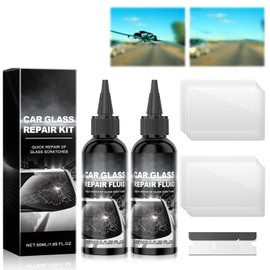 cuoct 2Pcs Car Windshield Crack Repair Kit, 2025 New Car Cracks Gone Glass Repair Kit Windshield Repair Kit Car Glass Repair Kit for Cracks and Chips, Glass Scratch Repair Liquid, Chips Cracks