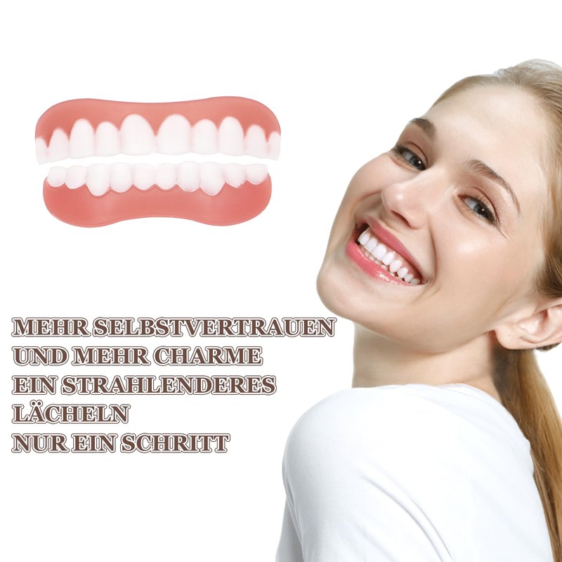 SPOKKI 4 Pairs of Fake Teeth, False Teeth Veneers, Cosmetic