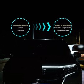 PUNKZZ Tira De Luces Led De Circulación Diurna Para Capó De Auto