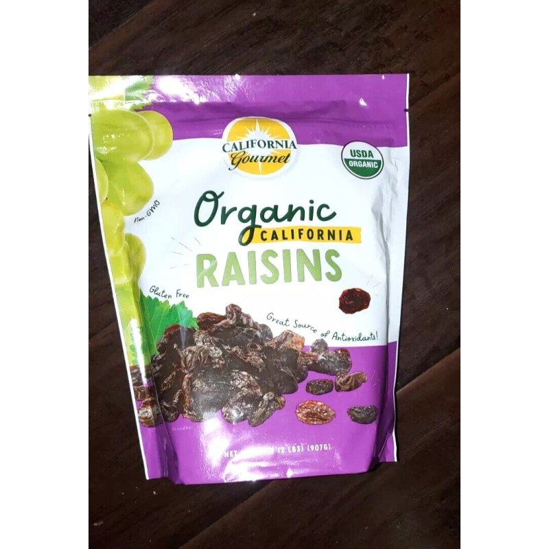CALIFORNIA GOURMET 2 PACK CALIFORNIA GOURMET ORGANIC RAISINS, 32 OZ