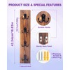 UCEC Vertical Key Holder Wall Mount with Hooks, Space-Saving Wooden