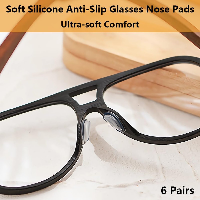 Mr.ZzjOOj Eyeglass Nose Pads, Adhesive Silicone Eye Glasses Nose Pad