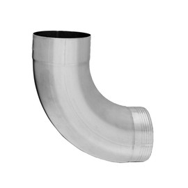 ZAMBELLI Downpipe Elbow 85 Degrees Galvanised One Piece Folded DN 80 Silver Pipe Elbow High Corrosion Protection Easy Installation without Soldering