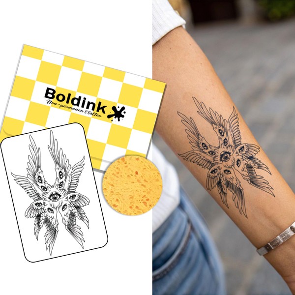 Boldink Temporary Tattoos, semi permanent tattoos, 15-day long lasting tattoo
