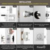 Malimali Pocket Door Lock with Key, Brushed Steel Pocket Door