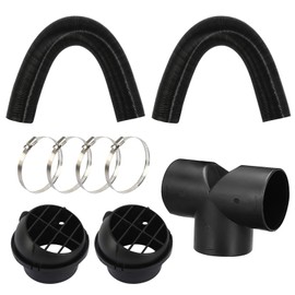 Diesel Heater Exhaust Pipe Set 75mm Heater Ducting T Piece Diesel Heater Ducting 75mm Tube for Diesel Heater Accessories Parking Heating Hose Night Heater Ducting Heater Pipe Kit Heater Outlet Hose
