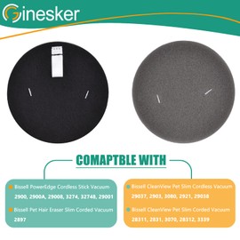 3070 Filter Replacement for Bissell Cleanview Pet Slim 3080 2831 3339 2903 2921 Pet Hair 2897 4 Pack Filter for Bissell PowerEdge 2900A 2900 3274 Vacuum Compare to Part # 1623102